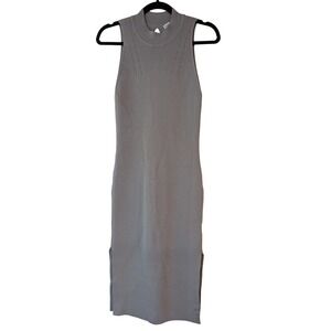 Abercrombie & Fitch Sweater Dress Womens Medium Grey Ribbed Mock Neck